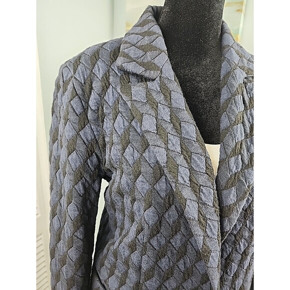 Elliott Lauren Blazer size 10 Quilted One Button Career Casual Designer Stretch - Picture 2 of 7